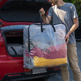 5 Packs Over-Sized Clear Storage Bag with Strong Handles and Zippers