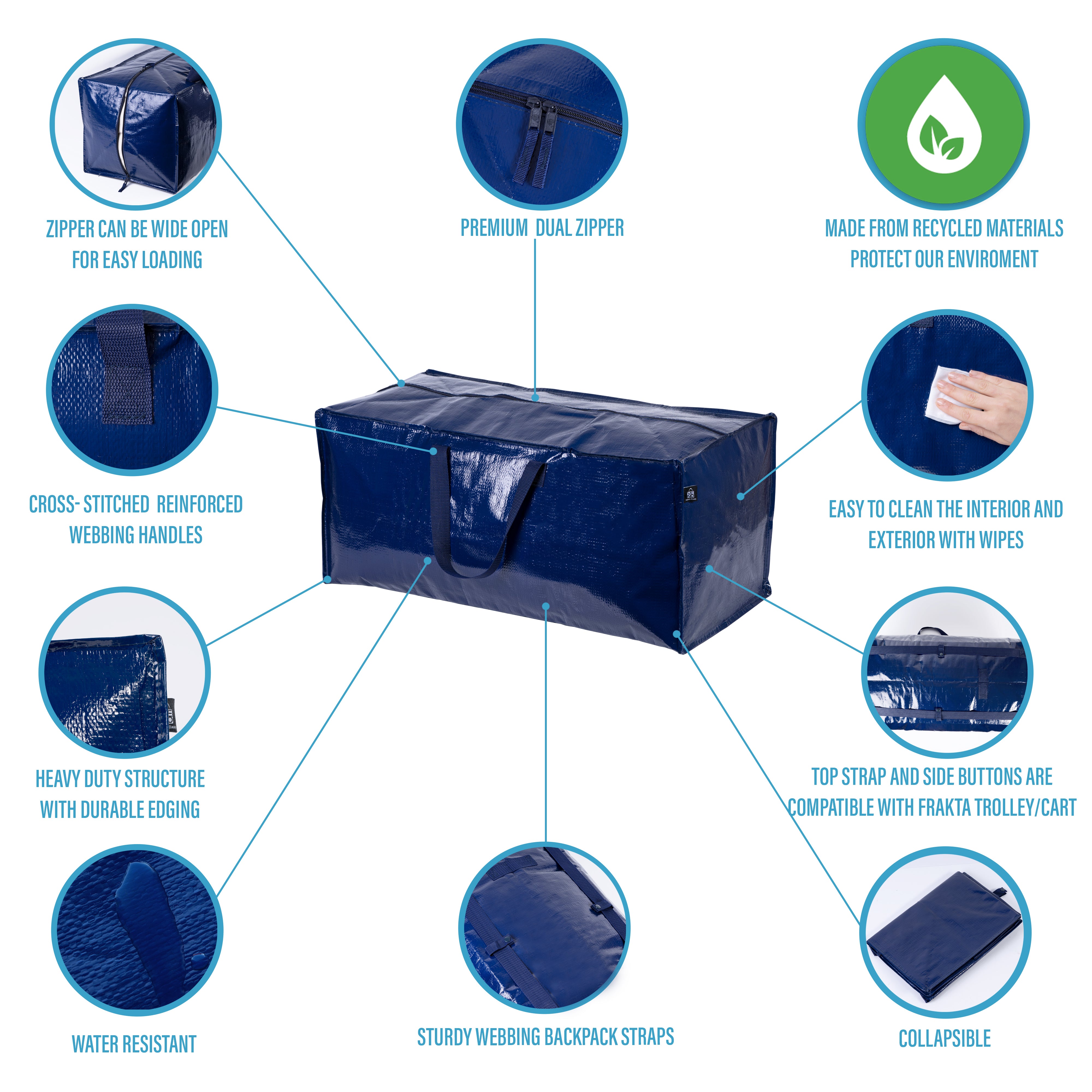  Cube Vacuum Storage Bags, Premium Storage Bag Totes