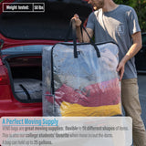 5 Packs Over-Sized Clear Storage Bag with Strong Handles and Zippers