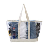 Beach Bag Clear PVC Tote Water Resistant Inside Pocket