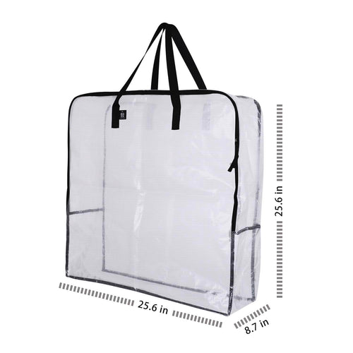 Vieshful Clear Clothes Storage Bag Organizer with Reinforced Handle, 1