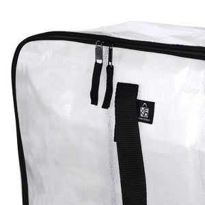Over-Sized Clear Storage Bag with Strong Handles and Zippers - Veno