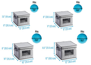 4 Sizes Dinnerware Storage Box w/ Lid and Handles, Dishes Storage Moving Packing Total Hold 48 Plates