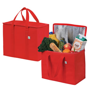 2 Packs Insulated Reusable Grocery Bag, Durable, Collapsible, Eco-Friendly