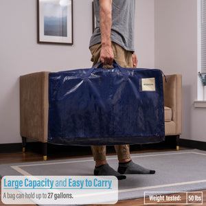 Heavy Duty Extra Large Moving Bags, Jumbo Organizer Storage Bags With  Durable Zipper, Water Resistant Totes, Carrying Bag, Camping Bag for  Clothes, Bedding, Comforter, Pillow, Moving 