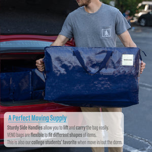 Jumbo Heavy-Duty Moving Bags, Clothing Storage Bags with Sturdy Zipper -  Better than Moving Boxes - Perfect Clothes Storage Bins, Moving Supplies