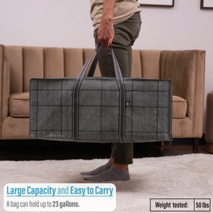 8 Packs Heavy Duty Extra Large Storage Bags, Moving Bags Totes, Handle Reinforcement