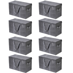 8 Packs Extra Large Moving Storage Bags, 27.6" W X 16.5" H X 13.8" D, Stores up to 27 gallons