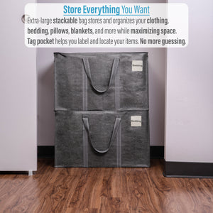 Extra Large Moving Bags with Strong Zippers & Carrying Handles, Storage  Bags Storage Totes for Clothes, Moving Supplies, Space Saving Oversized