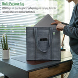 4 Pack Reusable Grocery Shopping Bag With Reinforced Hard bottom