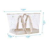 Beach Bag Clear PVC Tote Water Resistant Inside Pocket