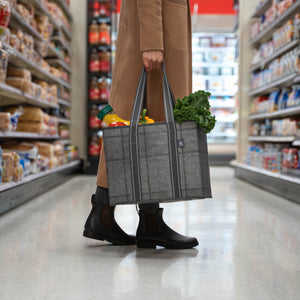 3 Packs Reusable Grocery Shopping Bag, Heavy Duty Tote with Reinforced Bottom and Construction