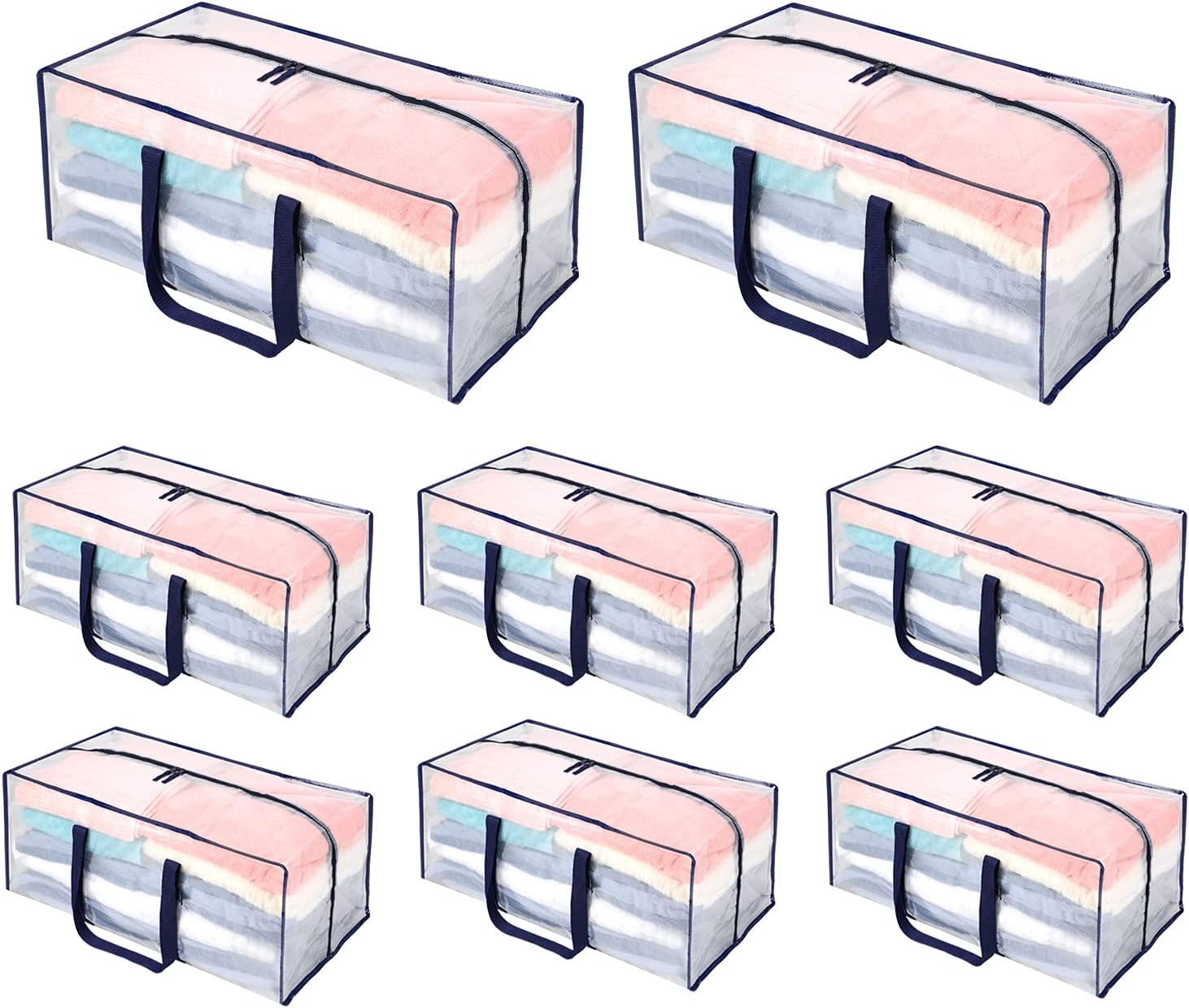 8 Packs Heavy Duty Extra Large Storage Bags Totes